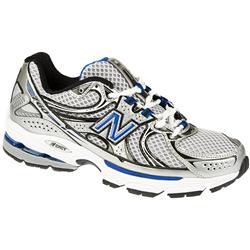 New Balance Male 760 Running Shoe Wide Fitting Leather/Textile Upper Textile Lining Comfort Large Sizes in White-Blue