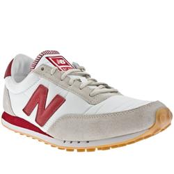 New Balance Male New Balance 410 Fabric Upper Fashion Trainers in White and Red