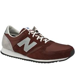 New Balance Male New Balance 420 Suede Upper Fashion Trainers in Burgundy