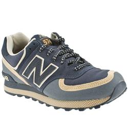 New Balance Male New Balance 574 Suede Upper Fashion Trainers in Blue