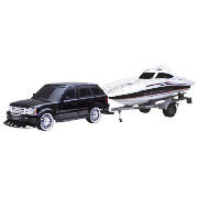 Remote Control Range Rover With Boat