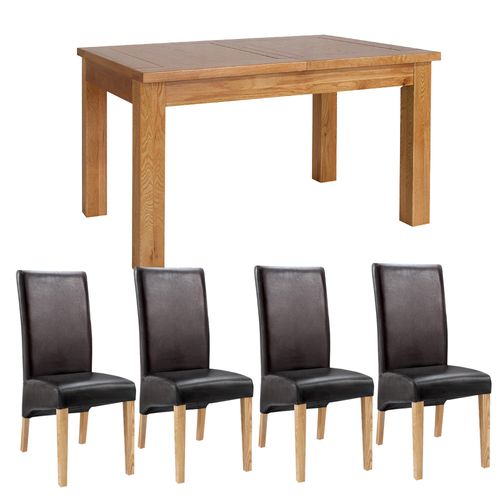 New Devon Oak Furniture New Devon Oak Dining Set (4 Chairs)