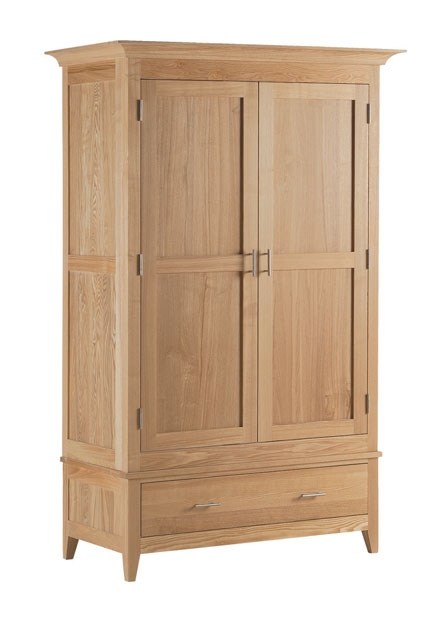 NEW ENGLAND - Ash 2 Door Wardrobe with Drawer