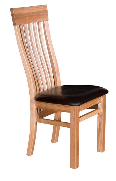 - Ash Dining Chairs with Dark Brown