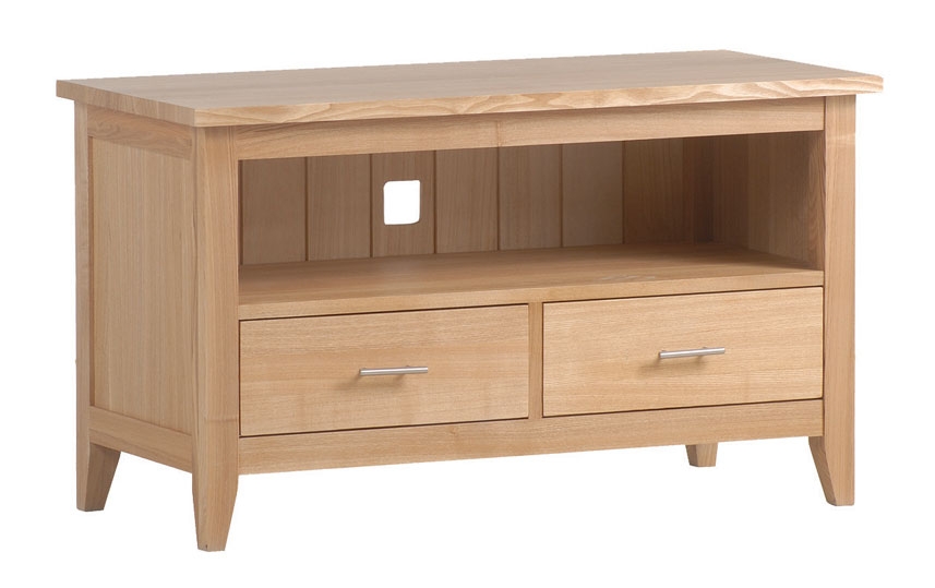 NEW ENGLAND - Ash TV Unit with 2 Drawers