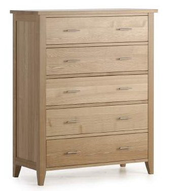 NEW ENGLAND Ash 5 Drawer Chest of Drawers