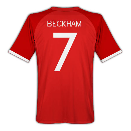 NEW England kit Umbro 2010-11 England World Cup Away Shirt (Beckham 7)