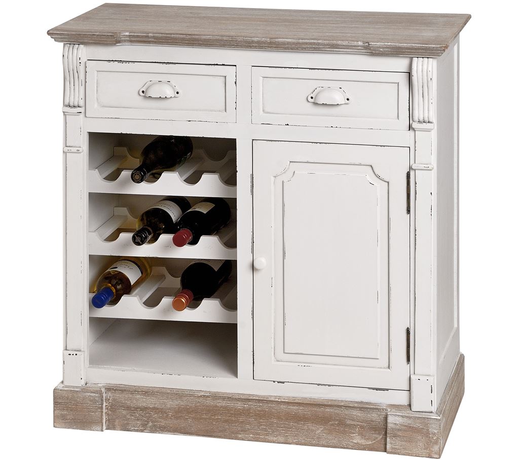 NEW ENGLAND Kitchen Cabinet With Wine Rack