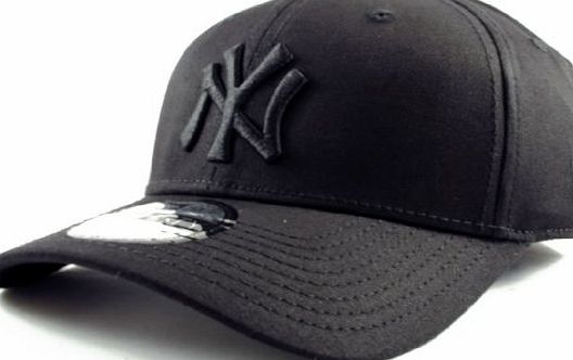 New Era Mens MLB Basic NY Yankees 39Thirty Stretch Back 10145637 Baseball Cap, Black, Large (Manufacturer Size:Medium/Large)