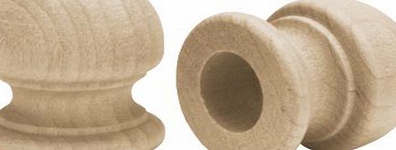 New Image Group Wood Turning Shapes-Ball Finial Dowel Cap 1``X1-1/6`` 2/Pkg