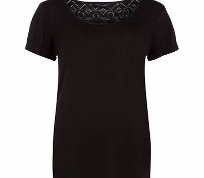 Black Aztec Lace Back T-Shirt 2969361