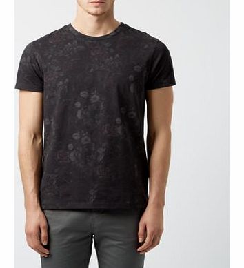 Black Floral Print T-Shirt 3253401