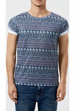 Blue Aztec Print T-Shirt 3270663