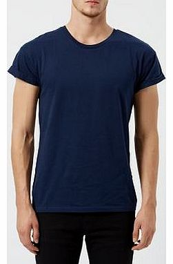 Blue Roll Sleeve T-Shirt 3190504