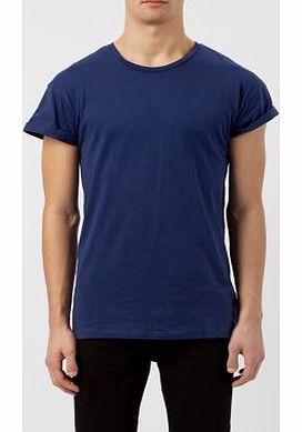 Blue Roll Sleeve T-Shirt 3259255