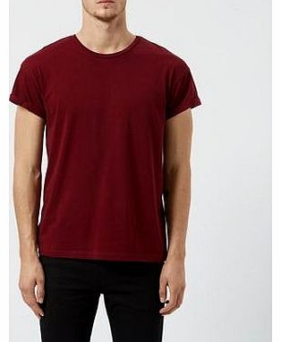 Burgundy Roll Sleeve T-Shirt 3190508