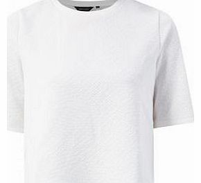 Cream Jacquard Geo Print Boxy T-Shirt 3120974