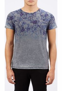 Grey Blurred Floral Printed T-Shirt 3259653