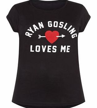 Inspire Black Ryan Gosling Loves Me T-Shirt