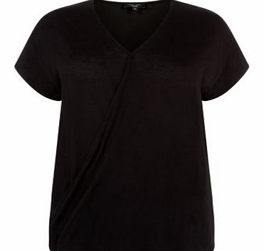 Inspire Black Wrap Front T-Shirt 3196735