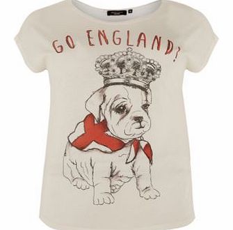 Inspire Cream Go England Bulldog T-Shirt 3157443