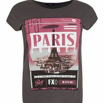 Inspire Grey Paris Poster T-Shirt 3245575