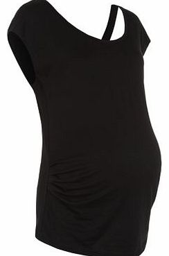 Maternity Black Strappy Back T-Shirt 3232412