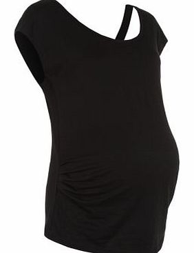 New Look Maternity Black Strappy Back T-Shirt 3232413
