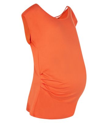 Maternity Orange Strappy Back T-Shirt 3198464