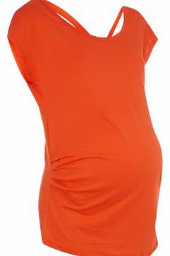 Maternity Orange Strappy Back T-Shirt 3232415