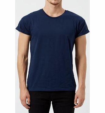 Navy Roll Sleeve T-Shirt 3190502
