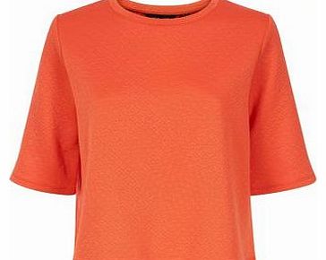 Orange Jacquard Geo Print Boxy T-Shirt 3120989