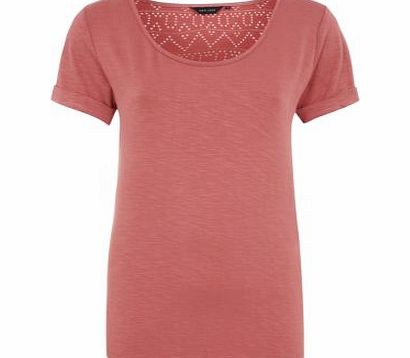 Pink Aztec Lace Back T-Shirt 3015695