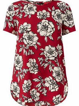 New Look Red Floral Print T-Shirt 3211691