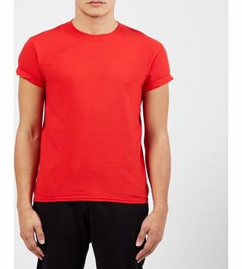 Red Plain Crew Neck T-Shirt 3270537