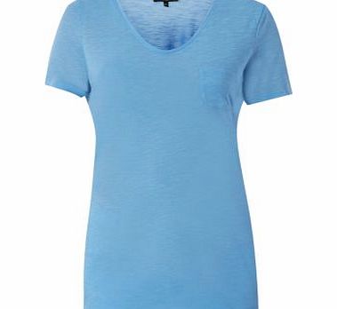 Tall Blue Plain Pocket T-Shirt 3165272