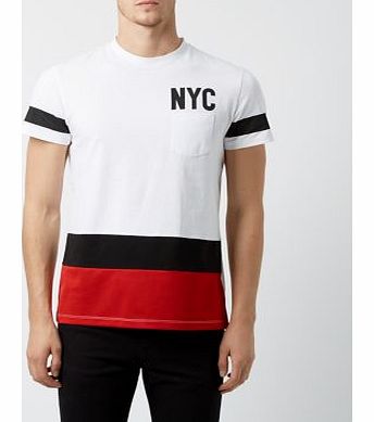 White NYC 89 Block Colour T-Shirt 3241544