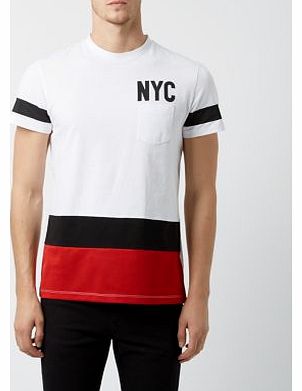 White NYC 89 Block Colour T-Shirt 3241547