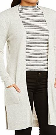 New Look Womens Midi Long Sleeve Cardigan, Grey, Size 14