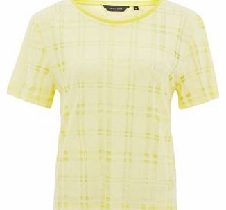 New Look Yellow Check Burnout T-Shirt 3201228
