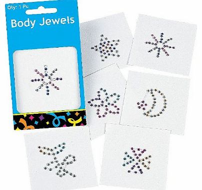 NEW PARTY BAG FILLERS /Girls Party Bag Fillers PACK OF 6 COLOURFUL BODY JEWELS . Great wedding favours, birthday gifts,baby shower presents, christmas stocking fillers and more...