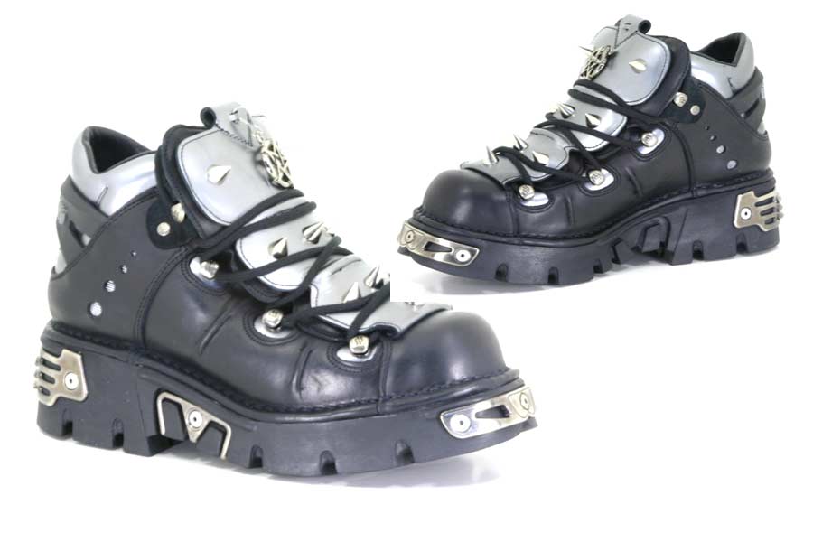 New Rock Boots - 110 - Black / Silver