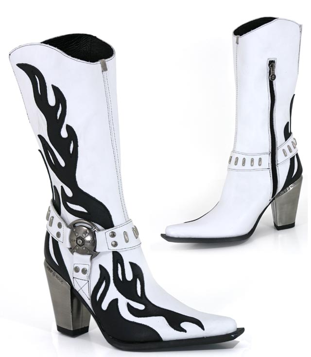 New Rock Boots - 7901 - White/Black