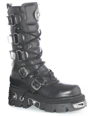 PRE ORDER - New Rock Boots - 474 - Black Leather