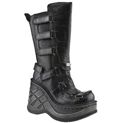 New Rock Female Malicia Calf Boot Leather Upper Alternative in Black