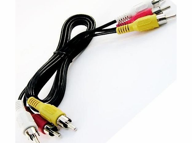 New Threads 1.5M Triple Phono 3 RCA AV Audio Video Cable Lead Gold - 3 RCA to 3 RCA ** AMAZONS TOP SELLER ** SOLD OVER 1000  **