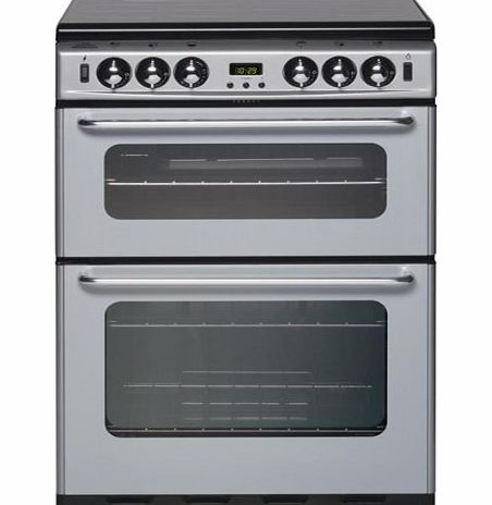 600TSIDLm Freestanding Double Gas Cooker in Silver 60cm wide