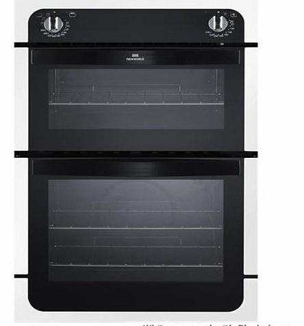 New World NW901G Built In Double Gas Oven in White grill conventional cooking