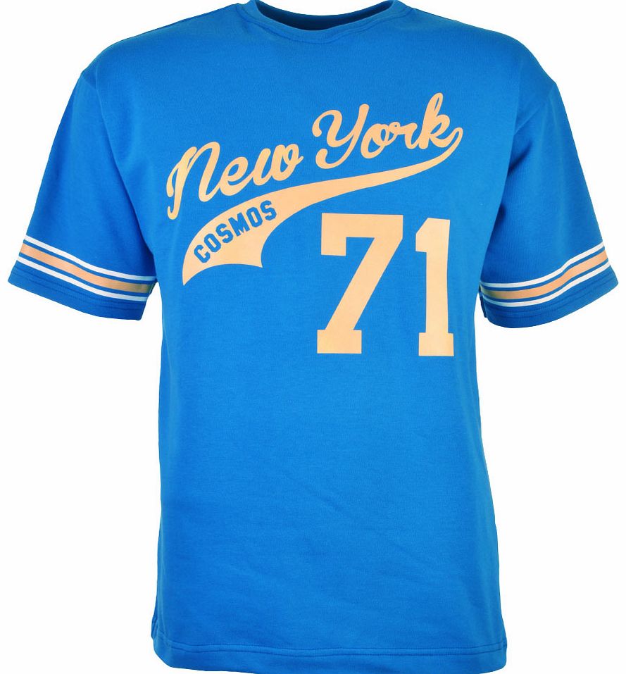 New York Cosmos 71 Vintage T-Shirt - Blue/Yellow
