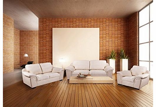 New York Dallas Black PU Leather 3 2 Seater Sofa Suite